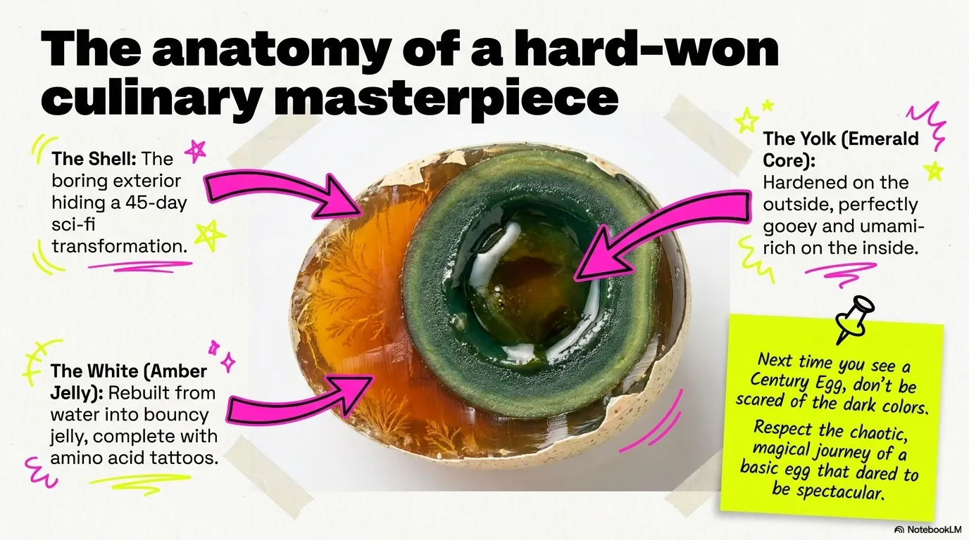 Finished century egg visual summary