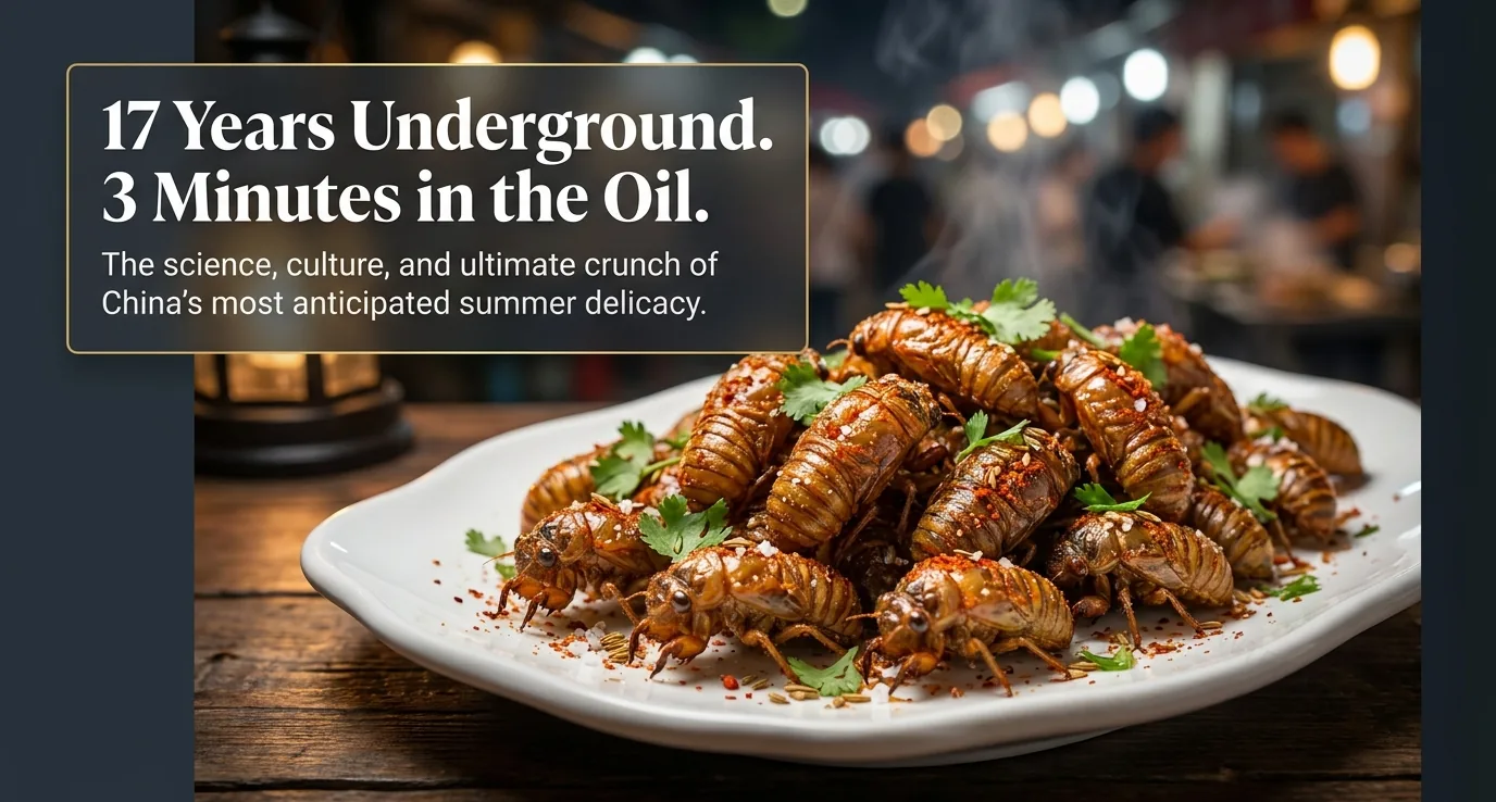 17 Years Underground, 3 Minutes in the Oil: the science, culture, and ultimate crunch of China's most anticipated summer delicacy