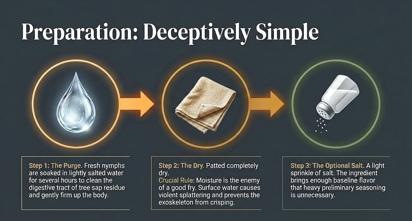 Preparation: Deceptively Simple — three steps from purge to optional salt