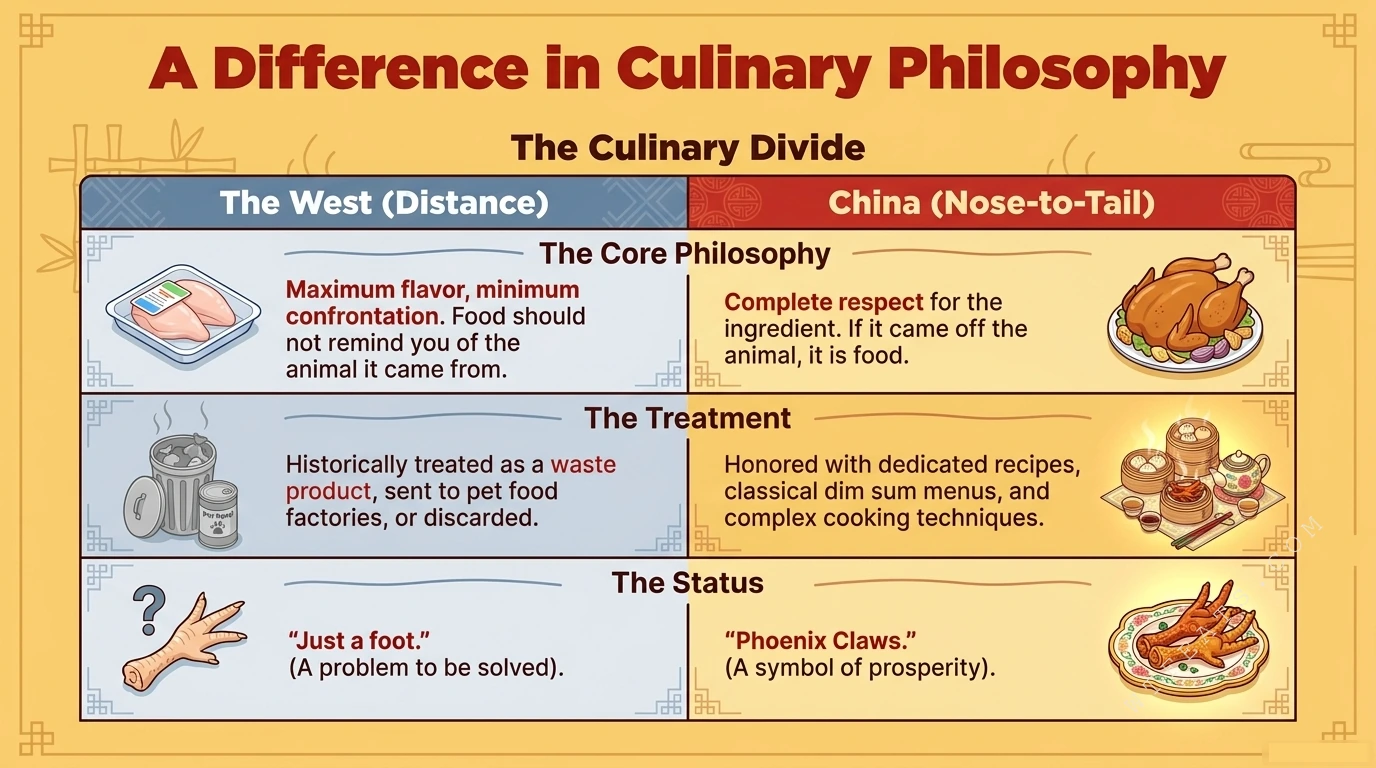 The culinary divide: Western distance versus Chinese nose-to-tail philosophy