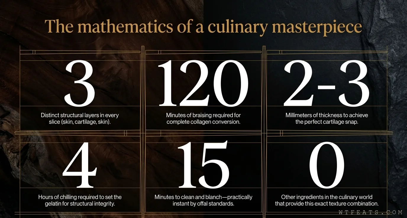 The mathematics of a culinary masterpiece: 3 layers, 120 minutes, 2-3mm, 4 hours, 15 minutes, 0 other ingredients