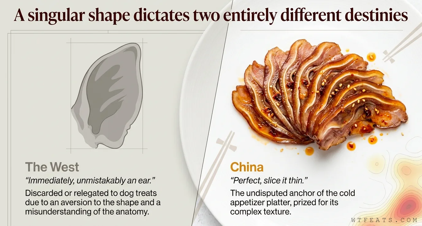 A singular shape dictates two entirely different destinies: the West discards it, China slices it thin