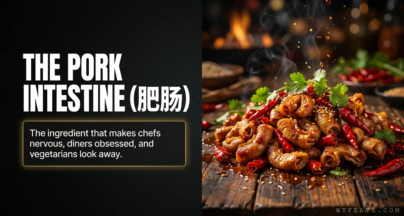 Mastering Pork Intestine title slide: the ingredient that makes chefs nervous and diners obsessed
