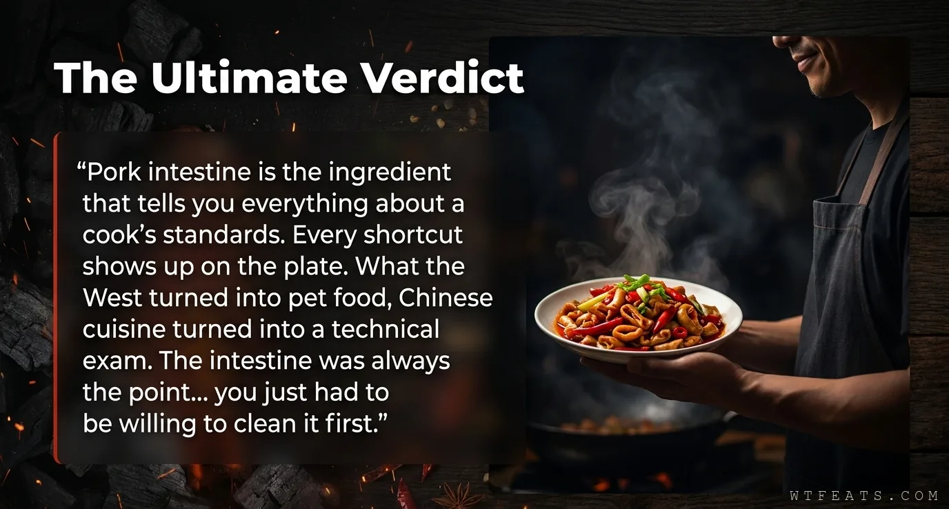 The ultimate verdict: pork intestine tells you everything about a cook's standards