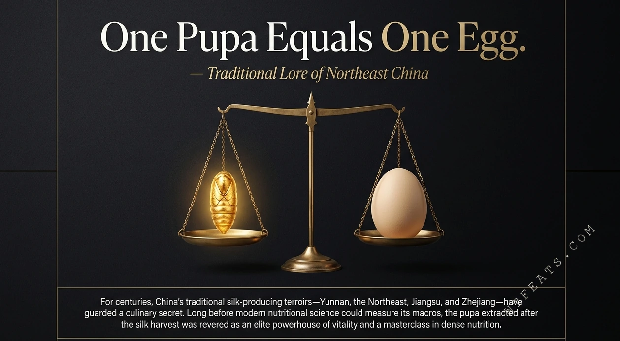One pupa equals one egg — balance scale comparison