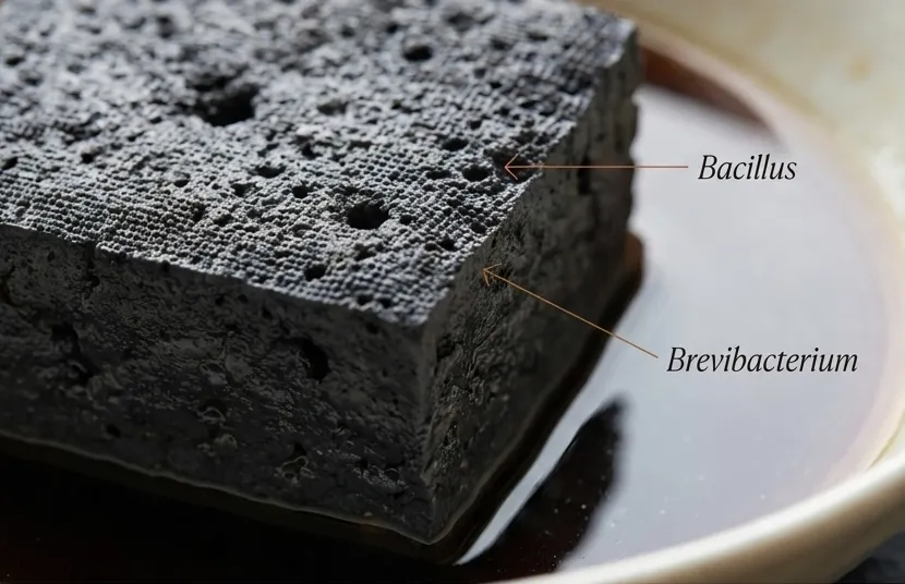 Stinky tofu science illustration